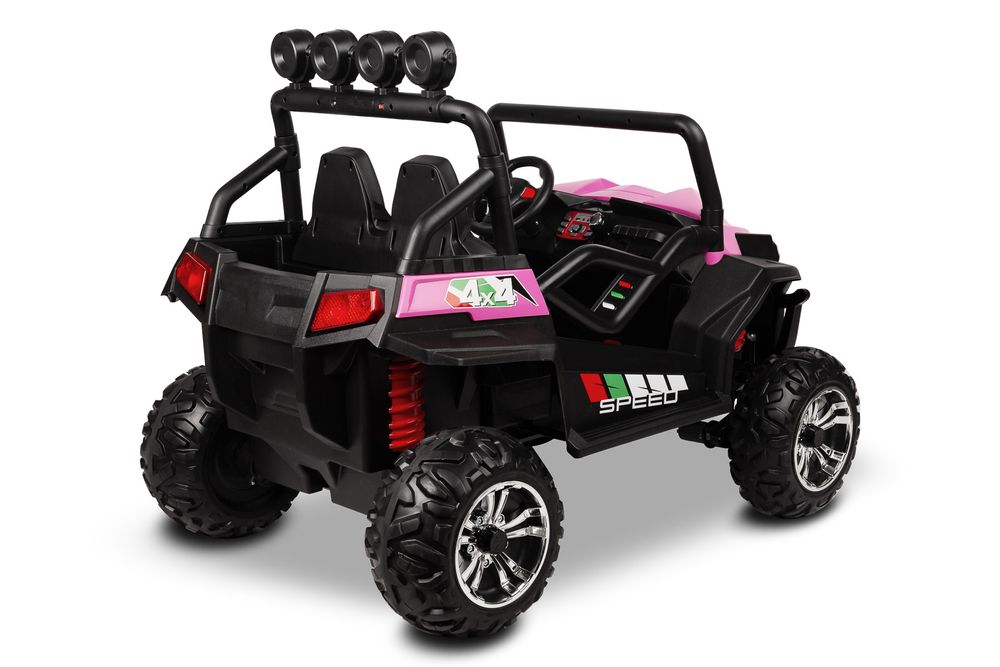 Różowy Buggy 24V 4x4 na Akumulator dla Dzieci 4x45W,pilot,Bluetooth