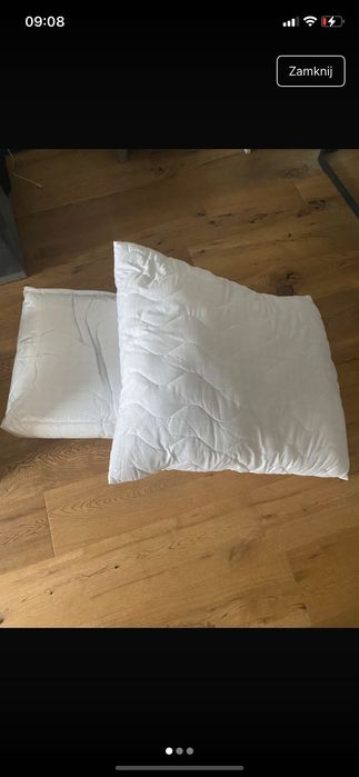 Zestaw 2 szt poduszki jak nowe 70x80cm