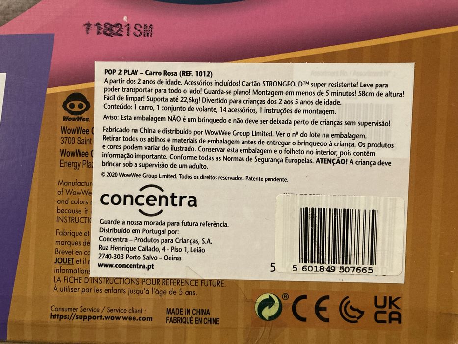 Pop2Play Carro Rosa da Concentra novo