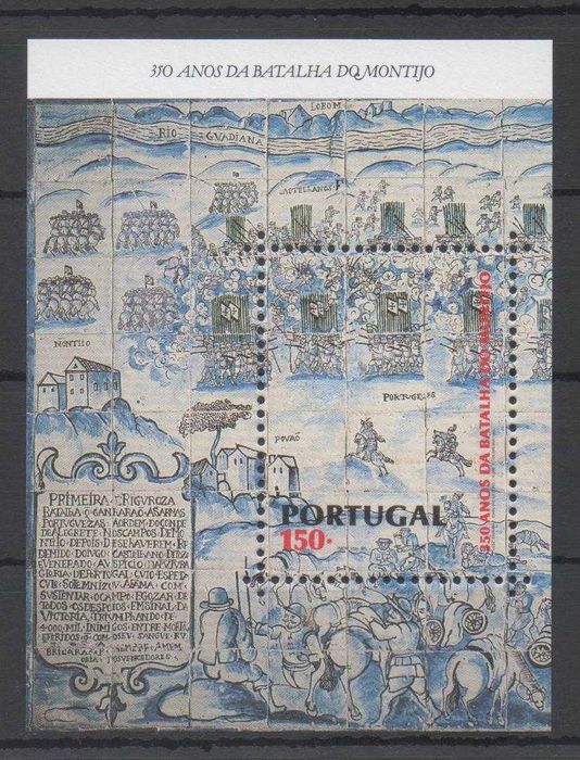 Bloco 153. 1994 / 350 Anos da Batalha do Montijo. Novo.