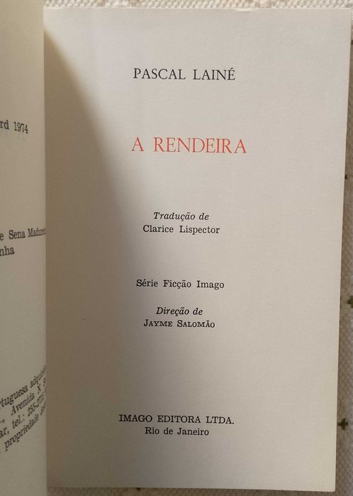A rendeira, Pascal Lainé