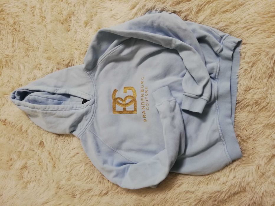bluza BG BRANDENBURG COUTURE S M 36 38 błękit bluza z kapturem