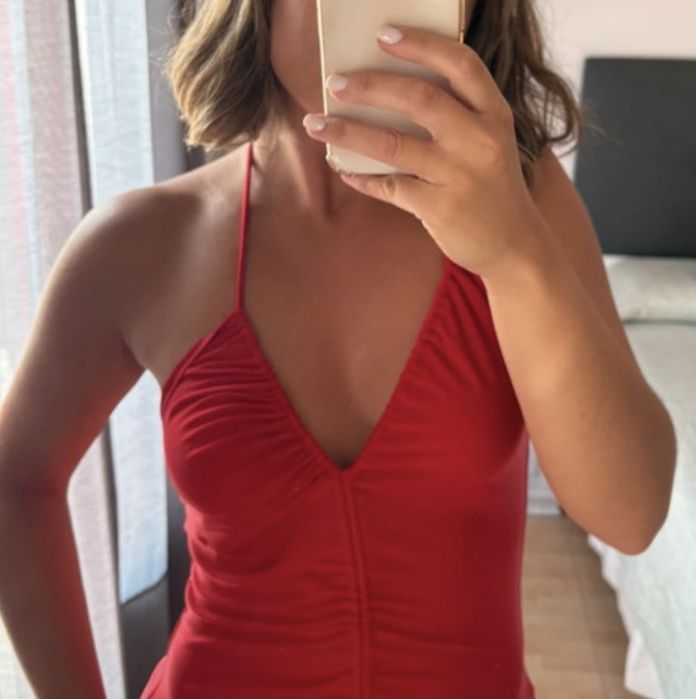 Vestido Zara drapeado