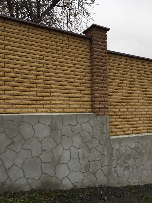 Пустотіла цегла на паркан, для стовпів паркану ТМ Євроцегла