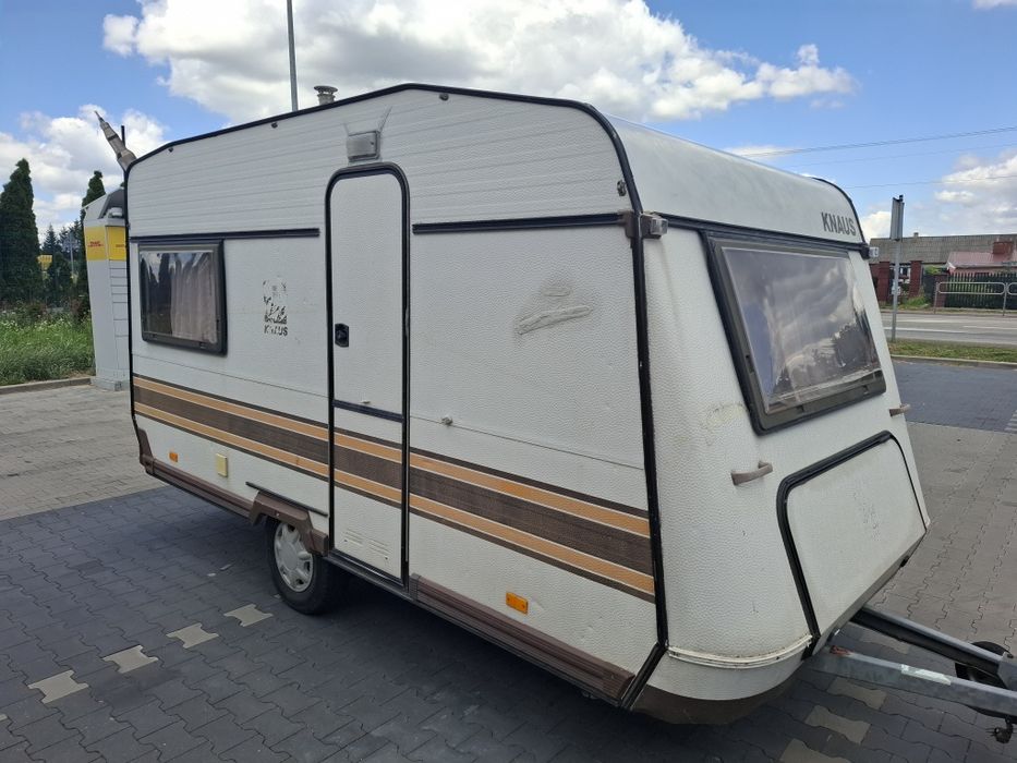 Przyczepa Kempingowa KNAUS AZUR 380 - DMC 900kg Zarejestrowana, Ubezpieczona. Na budowę lub na działkę