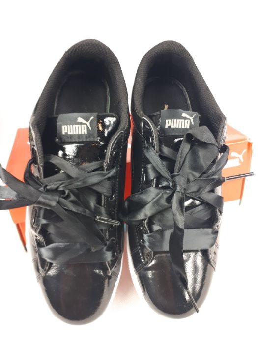 Buty sportowe PUMA vikky ribbon 37.5 us7 czarne sneakersy