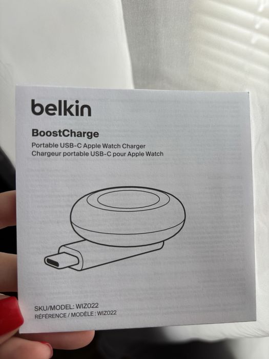Бездротовий зарядний пристрій Belkin USB-C Apple Watch Charger, білий
