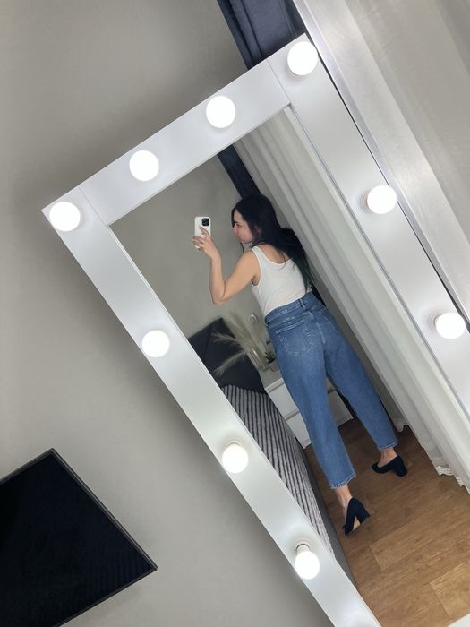 18 розмір джинси мом укорочені mom висока посадка тягнуться