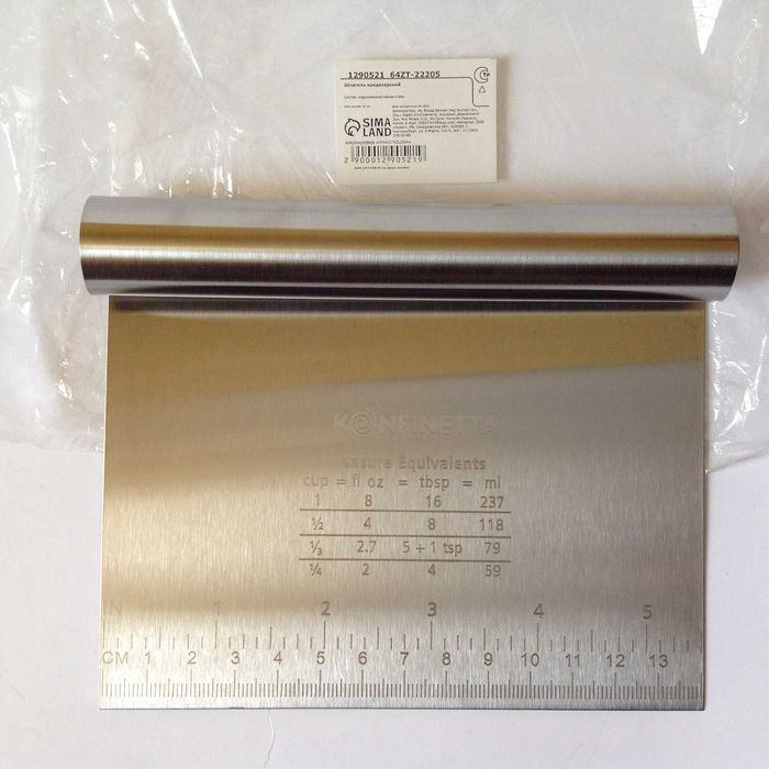 Шпатель кондитерский резак для теста Konfinetta нож скребок МТ730 15см