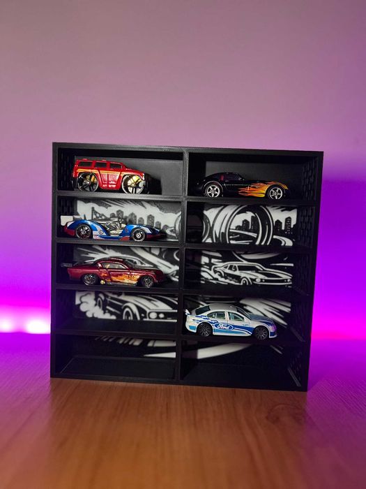 Stojak na Hot Wheels 3D print - organizer premium na 12 autek!