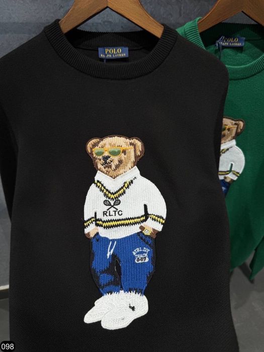 POLO RALPH LAUREN свитер с медведем мужской черный оригинал