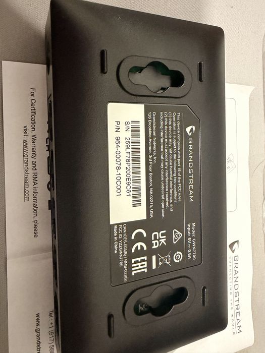 Switch Gigabit Grandstream GWN7700 (5 Portas) | Como Novo