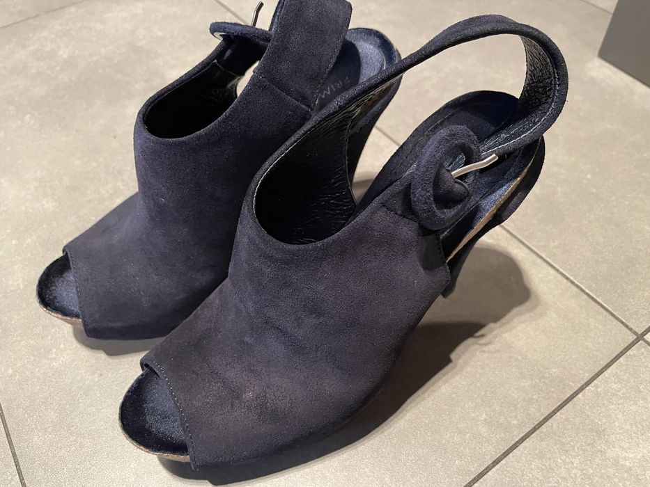 Prima moda buty zamszowe na obcasie