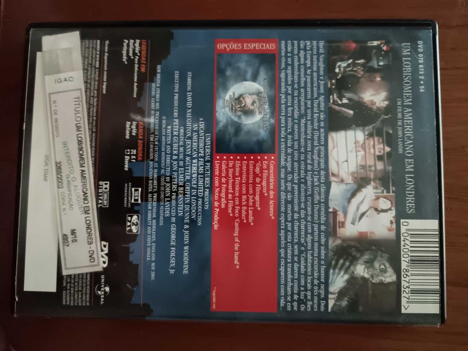 filme dvd original - um lobisomem americano em londres