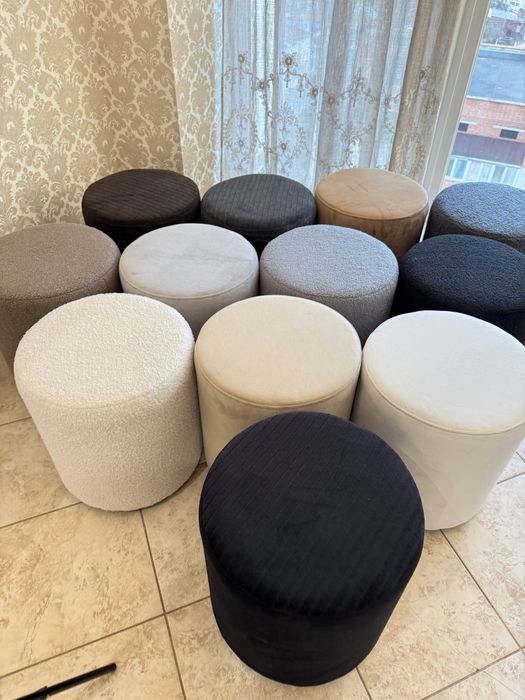 М'який, высокий круглий пуф