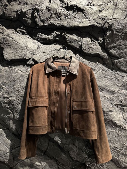 Куртка замшевая тренч Massimo Dutti