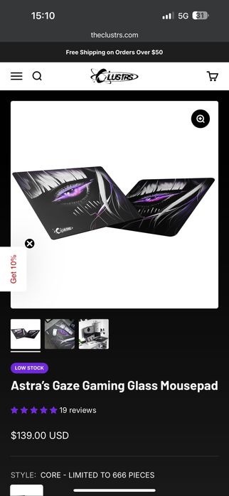 Glass mousepad novo com oferta de inears