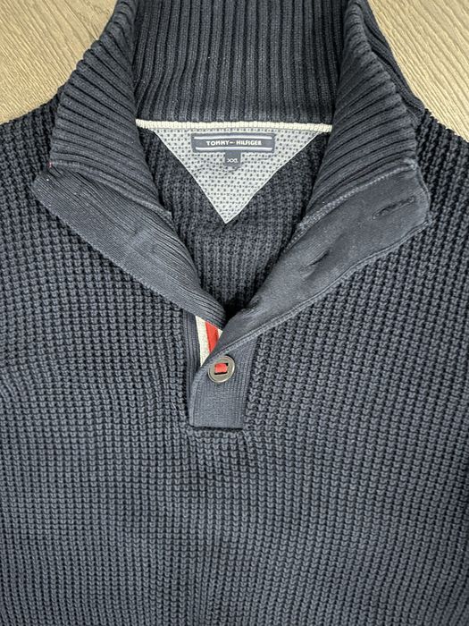 XXL TOMMY HILFIGER sweter męski głęboki granatowy kolor