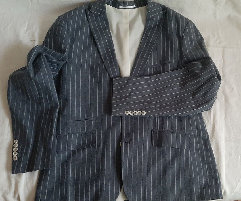 Льняной мужской пиджак, 100 % лён, весит 400 г., размер 52, рост 18