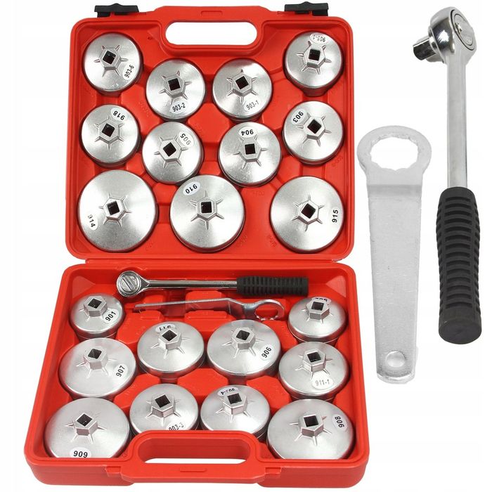Klucze Nasadowe do FILTRÓW OLEJU 23pcs /Aluminium/ Zestaw Nasadek