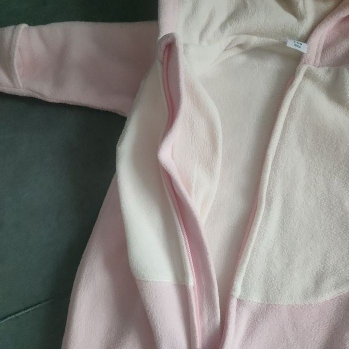 Флісовий чоловічок з капюшоном 3-6 міс., 62-68 для дівчинки. Ромпер