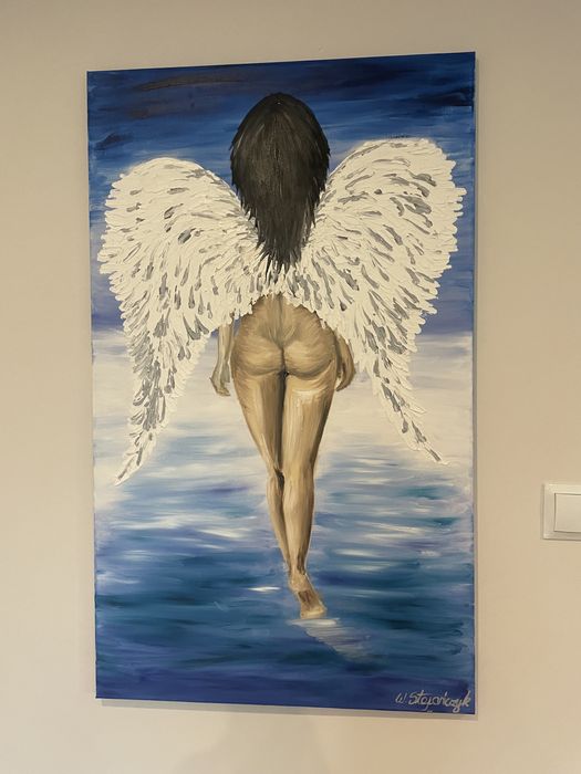 Anioł obraz akt obraz olejny 100 cm na 60 cm