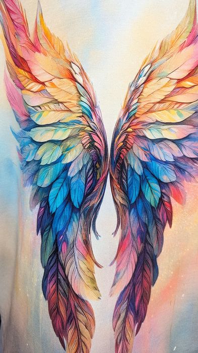 Auri Lili noWA wiosenna krótka bluza Nidra ze skrzydłami oversize L ha