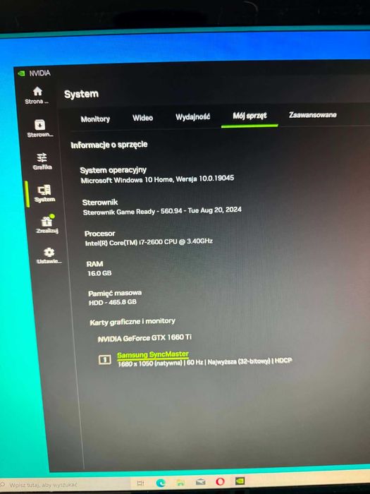 Komputer PC GTX 1660 Ti / i7 / 16GB RAM / Windows 10