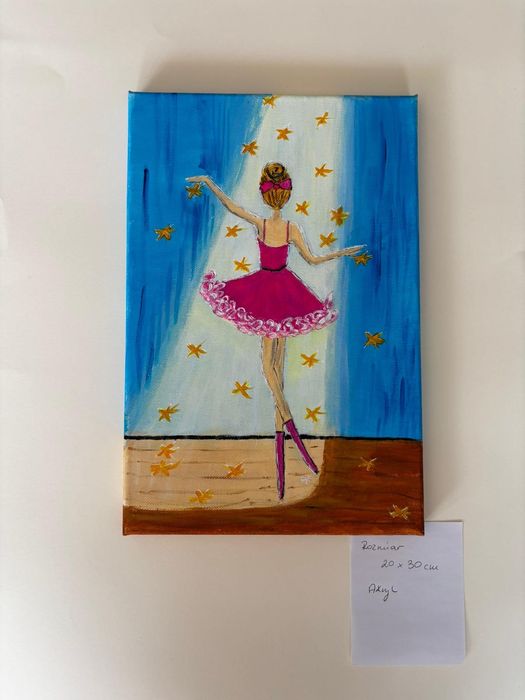 Obraz baletnica 20x30 cm