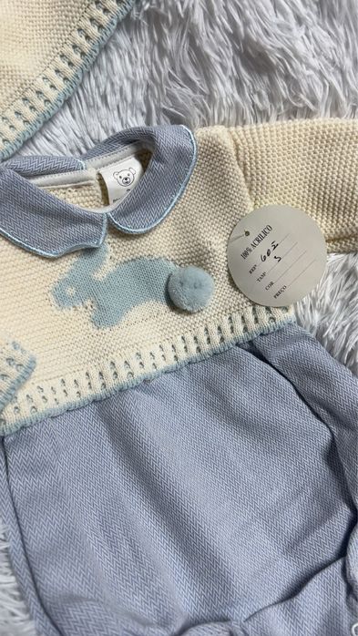 Fofo/macacão de bebé de malha 3m NOVO