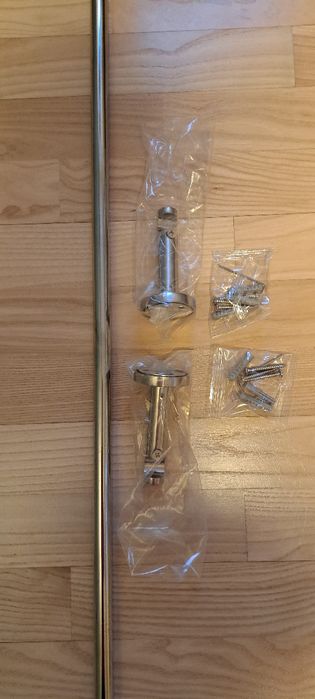 Pojedynczy karnisz 19 mm, długość 120 cm, nowe wsporniki