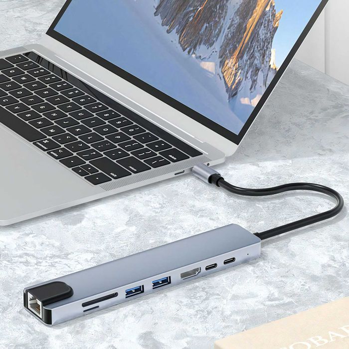 Hub USB Wielofunkcyjny Adapter HUB USB HDMI MICROSD 8 portów