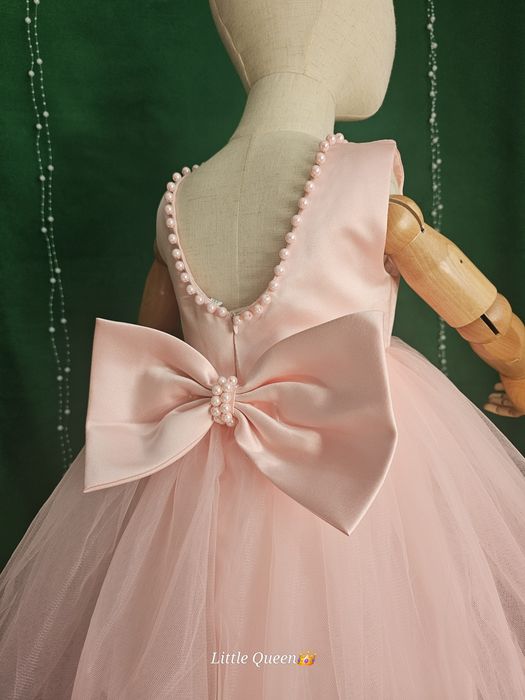 Дитяча дуже гарна пишна рожева молочна сукня 9м рочок 1 рік 2 3 4 5 6