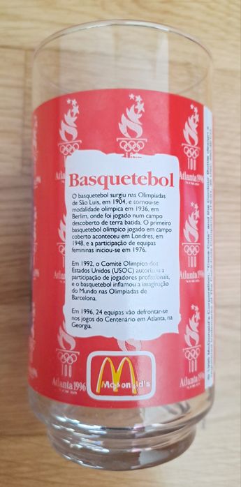 Copo vintage McDonald's 1995 Coca-Cola Jogos Olímpicos Atlanta 1996