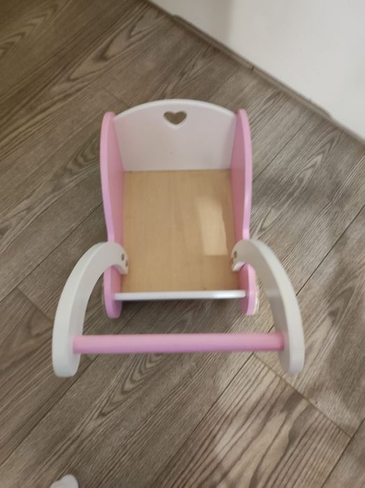 Wózek dla lalek drewniany