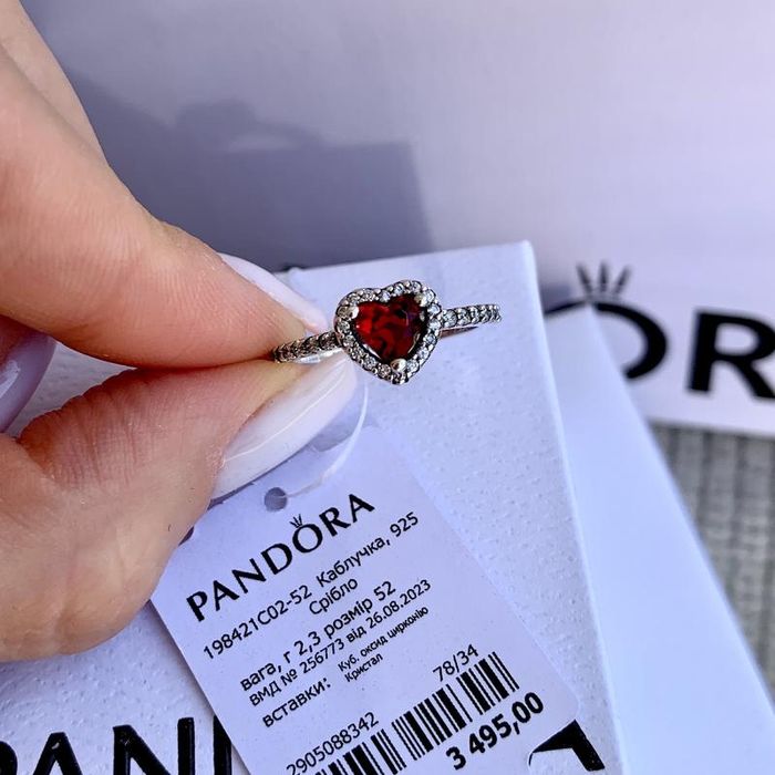 Каблучка Пандора оригінальне кольцо Pandora новая срібло Пандора