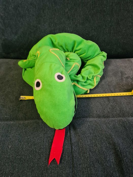 Maskotka pacynka zielony wąż IKEA 150 cm