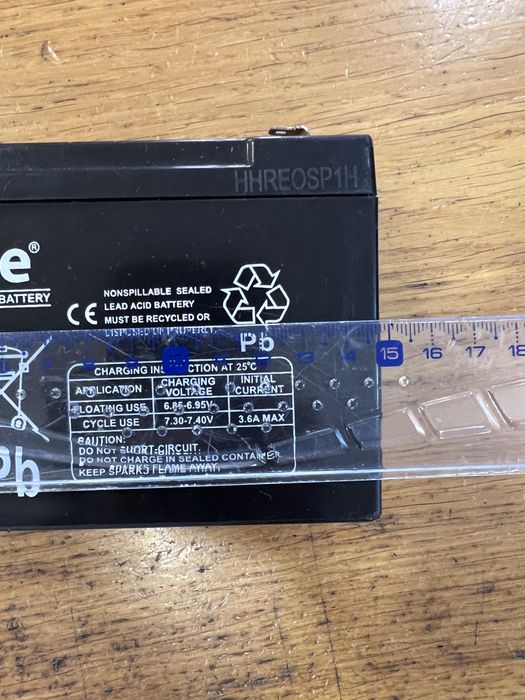 Bateria Recarregável Kaise 6V 12Ah (Nova) – Modelo KB6120 F1