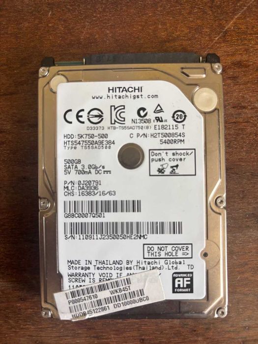 Продам HDD HITACHI 500 Gb