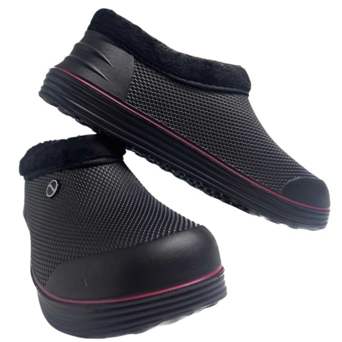 Buty Męskie Kalosze Ocieplane Jesień Zima Ogrodowe Lekkie Czarne 37-46