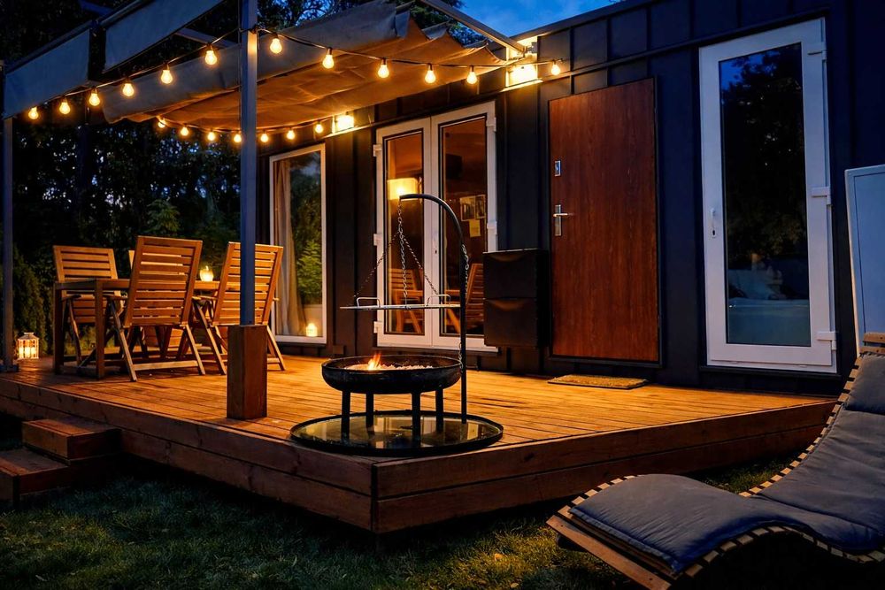 Domki nad Wisłą Tiny House  – prywatna balia, taras, grill