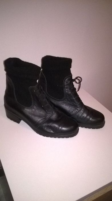 Kozaki damskie skórzane rozmiar 36