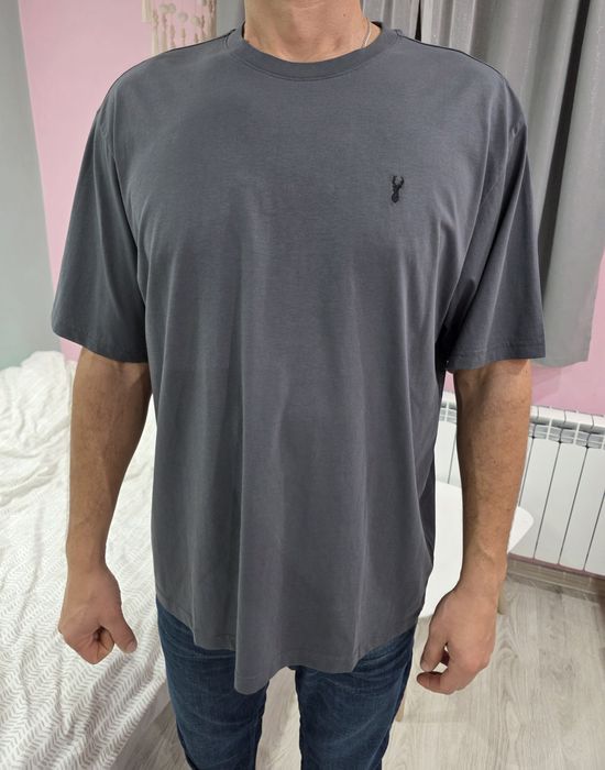 Szara koszulka t-shirt krótki rękaw męska bawełniana next XL