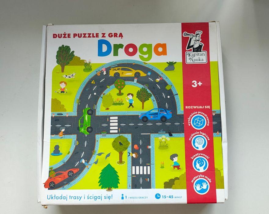 Kapitan Nauka - Droga - Duże puzzle i gra planszowa + gratis