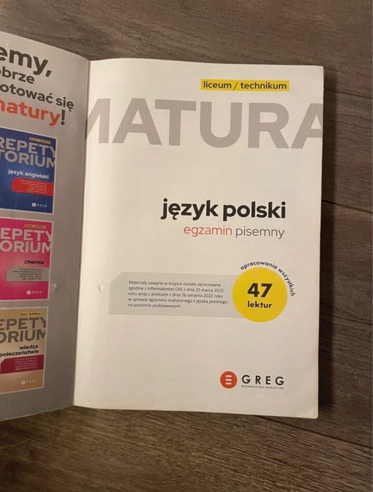 Opracowanie do matury z jęzuka polski Greg