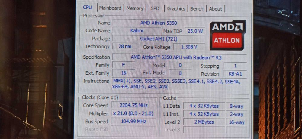 Asus AM1I-A + Athlon 5350