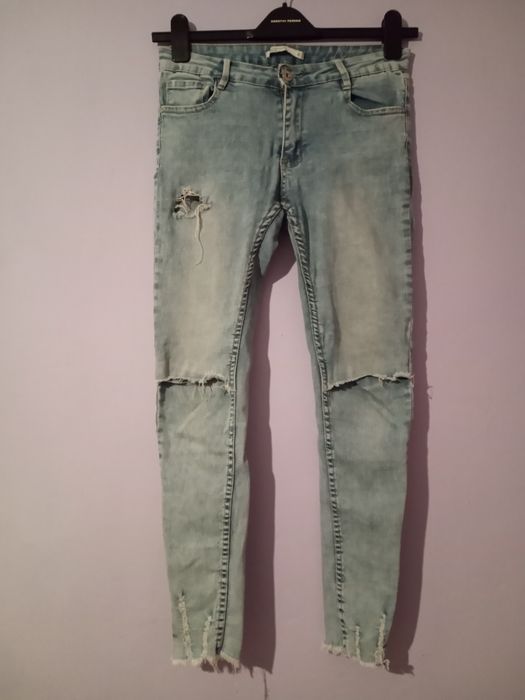 Spodnie jeansy L