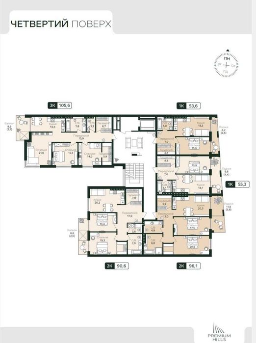 3-кімнатна квартира за адресою (площа 105,6 м²) - Atlanta.ua - фото 24