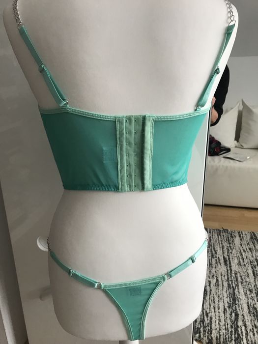 Turkusowy komplet bielizny