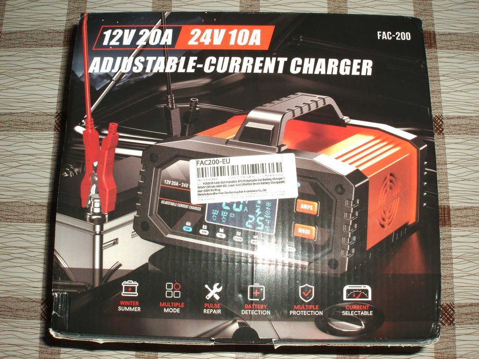 Зарядное устройство Foxsur FAC-200 12V-20A/24V-10A